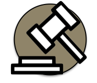 Judge's gavel icon