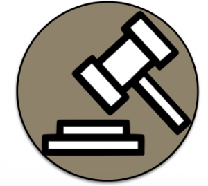 judge's gavel flat icon
